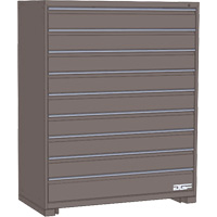 Armoire &agrave; tiroirs modulaire, 9 tiroirs, 24" la x 28" p x 60" h, Gris Sidevic Inc.