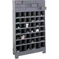 Unit&eacute; de stockage modulaire pour petites pi&egrave;ces, Acier, 18 tiroirs, 33-3/4" x 12-1/4" x 58-5/8", Gris Sidevic Inc.