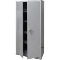 Armoire de rangement, Acier, 4 Tablettes, 66" h x 30" la x 15" P, Gris Sidevic Inc.