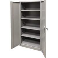 Armoire de rangement, Acier, 4 Tablettes, 78" h x 36" la x 24" P, Gris Sidevic Inc.