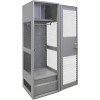 Casier pour &eacute;quipement avec porte, Acier, 24" la x 18" p x 72" h, Gris Sidevic Inc.
