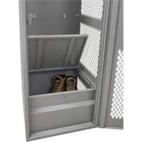 Casier pour &eacute;quipement avec porte, Acier, 24" la x 18" p x 72" h, Gris Sidevic Inc.