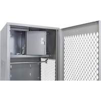 Casier pour &eacute;quipement avec porte, Acier, 24" la x 18" p x 72" h, Gris Sidevic Inc.