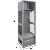 Casier pour &eacute;quipement, Acier, 24" la x 18" p x 72" h, Gris Sidevic Inc.