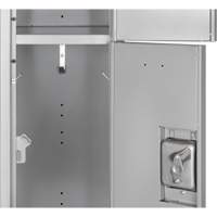 Lockers, 3 -tier, 12" x 18" x 86", Steel, Grey, Knocked Down Sidevic Inc.