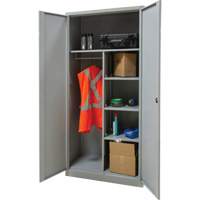 Armoire de rangement combin&eacute;e, 36" la x 18" p x 72" h, Gris Sidevic Inc.