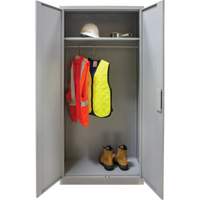 Armoire garde-robe, Acier, 36" la x 18" p x 72" h, Gris Sidevic Inc.