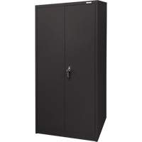 Armoire d'entreposage, Acier, 4 Tablettes, 66" h x 30" la x 15" P, Noir Sidevic Inc.