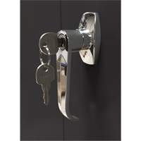 Armoire d'entreposage, Acier, 4 Tablettes, 66" h x 30" la x 15" P, Noir Sidevic Inc.