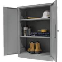 Armoire de rangement &agrave; hauteur de comptoir, Acier, 2 Tablettes, 42" h x 30" la x 15" P, Gris Sidevic Inc.