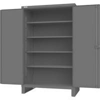 Armoire avec portes encastr&eacute;es en panneau perfor&eacute;, Acier, 4 Tablettes, 78" h x 48" la x 30" P, Gris Sidevic Inc.