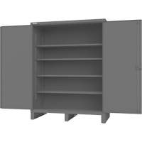 Armoire avec portes encastr&eacute;es, Acier, 4 Tablettes, 78" h x 60" la x 30" P, Gris Sidevic Inc.