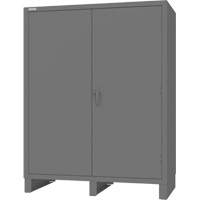 Armoire avec portes encastr&eacute;es, Acier, 4 Tablettes, 78" h x 60" la x 30" P, Gris Sidevic Inc.