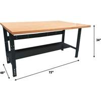 Industrial Modular Workbench, 1000 lbs. Cap., 72" W x 48" D Sidevic Inc.