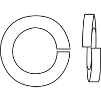 Rondelle d'arr&ecirc;t fendue, 1/4", Zinc jaune Sidevic Inc.