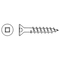 Flat Head Wood Screws , #10 x 6" L, Zinc Plated Sidevic Inc.