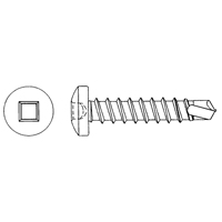 Self Drill Pan Head Screws, #8 x 1" L, Zinc Plated Sidevic Inc.