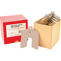 Slotted Shim Assortments, 2" L x 0.001"- 0.075" Thickness, 2" W, Stainless Steel Sidevic Inc.