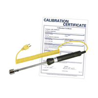 Sonde thermocouple de surface avec certificat de calibration, 500 °C (932°F) Temp. max. Sidevic Inc.