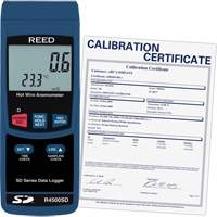 Data Logging Hot Wire Thermo-Anemometer with Calibration Certificate, Data Logging, 0.2 - 25 m/sec Air Velocity Range Sidevic Inc.