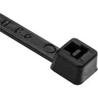 PA66 Cable Ties, 8" Long, 50 lbs. Tensile Strength, Black Sidevic Inc.
