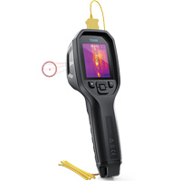 24:1 Spot IR Thermal Imaging Camera with Bullseye Laser & Type K Thermocouple, 160 x 120 pixels, -10° - 45°C (14° - 113°F), 70 mK Sidevic Inc.