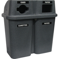 Contenants de recyclage Bullseye, Bord de rue, Plastique, 2 x 22 gal. US Sidevic Inc.