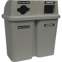Contenants de recyclage Bullseye, Bord de rue, Plastique, 2 x 22 gal. US Sidevic Inc.