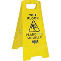 Panneau d'avertissement "Plancher mouill&eacute;", Bilingue avec pictogramme Sidevic Inc.