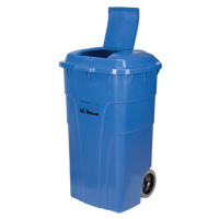 Bac de recyclage roulant, Bord de rue, Poly&eacute;thyl&egrave;ne, 65 gal. US Sidevic Inc.