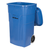 Bac de recyclage roulant, Bord de rue, Poly&eacute;thyl&egrave;ne, 65 gal. US Sidevic Inc.