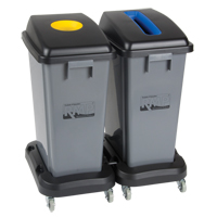 Socle roulant pour contenant &agrave; d&eacute;chets & &agrave; recyclage, Polypropyl&egrave;ne, Noir, Convient aux contenants  Sidevic Inc.