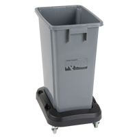 Socle roulant pour contenant &agrave; d&eacute;chets & &agrave; recyclage, Polypropyl&egrave;ne, Noir, Convient aux contenants  Sidevic Inc.