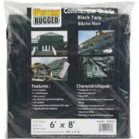 Tarp, Light Industrial Duty, Black, 6' x 8' x 8 mils Sidevic Inc.