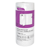 Pro Select Kitchen Towel Roll, 2 Ply, 250 Sheets/Roll, 8" W, 11" L Sidevic Inc.
