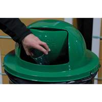 Couvercle pour baril &agrave; d&eacute;chets, Couvercle bomb&eacute;, M&eacute;tal, Convient aux contenants 23-1/2" dia. Sidevic Inc.