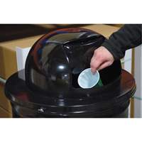 Couvercle pour baril &agrave; d&eacute;chets, Couvercle bomb&eacute;, M&eacute;tal, Convient aux contenants 23-1/2" dia. Sidevic Inc.