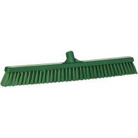 Combo Bristle Push Broom, Coarse/Fine Bristles, 24", Polyester, Green Sidevic Inc.