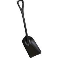One-Piece Hygienic Shovel, 10" x 6" Blade, 37-1/2" Length, Plastic, Black Sidevic Inc.