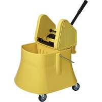 Ensemble de seau pour vadrouille et essoreuse Champ, Pression vers le bas, 10 gal. US (40 pintes), Jaune Sidevic Inc.