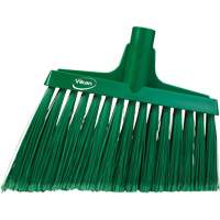 Angled Broom Head, Split Bristles, 11-1/2", Polyester, Green Sidevic Inc.