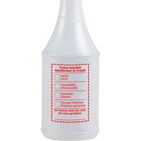 Round Spray Bottle with WHMIS Label, 24 oz. Sidevic Inc.
