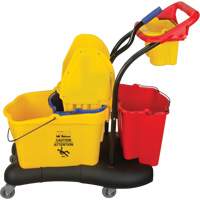 Chariot &agrave; vadrouille multifonction, Pression vers le bas, 9,5 gal. US (38 pintes), Jaune Sidevic Inc.