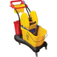 Chariot &agrave; vadrouille multifonction, Pression vers le bas, 9,5 gal. US (38 pintes), Jaune Sidevic Inc.