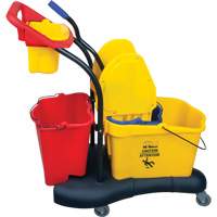 Chariot &agrave; vadrouille multifonction, Pression vers le bas, 9,5 gal. US (38 pintes), Jaune Sidevic Inc.