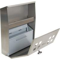 Smoking Receptacle, Wall-Mount, Stainless Steel, 1.6 Litres Capacity, 13-4/5" Height Sidevic Inc.