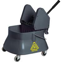 Seau pour vadrouille et essoreuse Champ, Pression vers le bas, 6,5 gal. US (26 pintes)/7,5 gal. US (30 pintes), Gris Sidevic Inc.