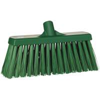 Heavy-Duty Push Broom, Stiff Bristles, 13", Polyester, Green Sidevic Inc.