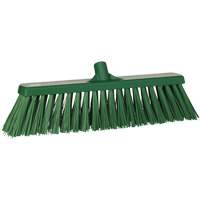 Heavy-Duty Push Broom, Stiff Bristles, 20", Polyester, Green Sidevic Inc.