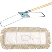Break-Ezy Dust Mop System, Tie-On Style, Cotton, 36" L x 5" W Sidevic Inc.